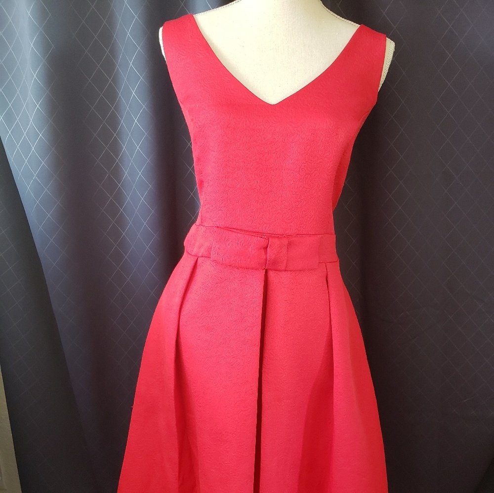 Red Fit and Flare Dress